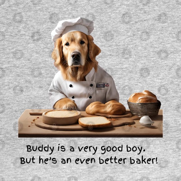 Buddy the Golden Retriever Bakes too! by Doodle and Things